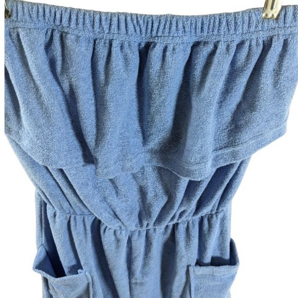 NWT Vintage Terrycloth Romper Jumper Gloria's Fashions Coverup Blue - Large - Picture 3 of 12